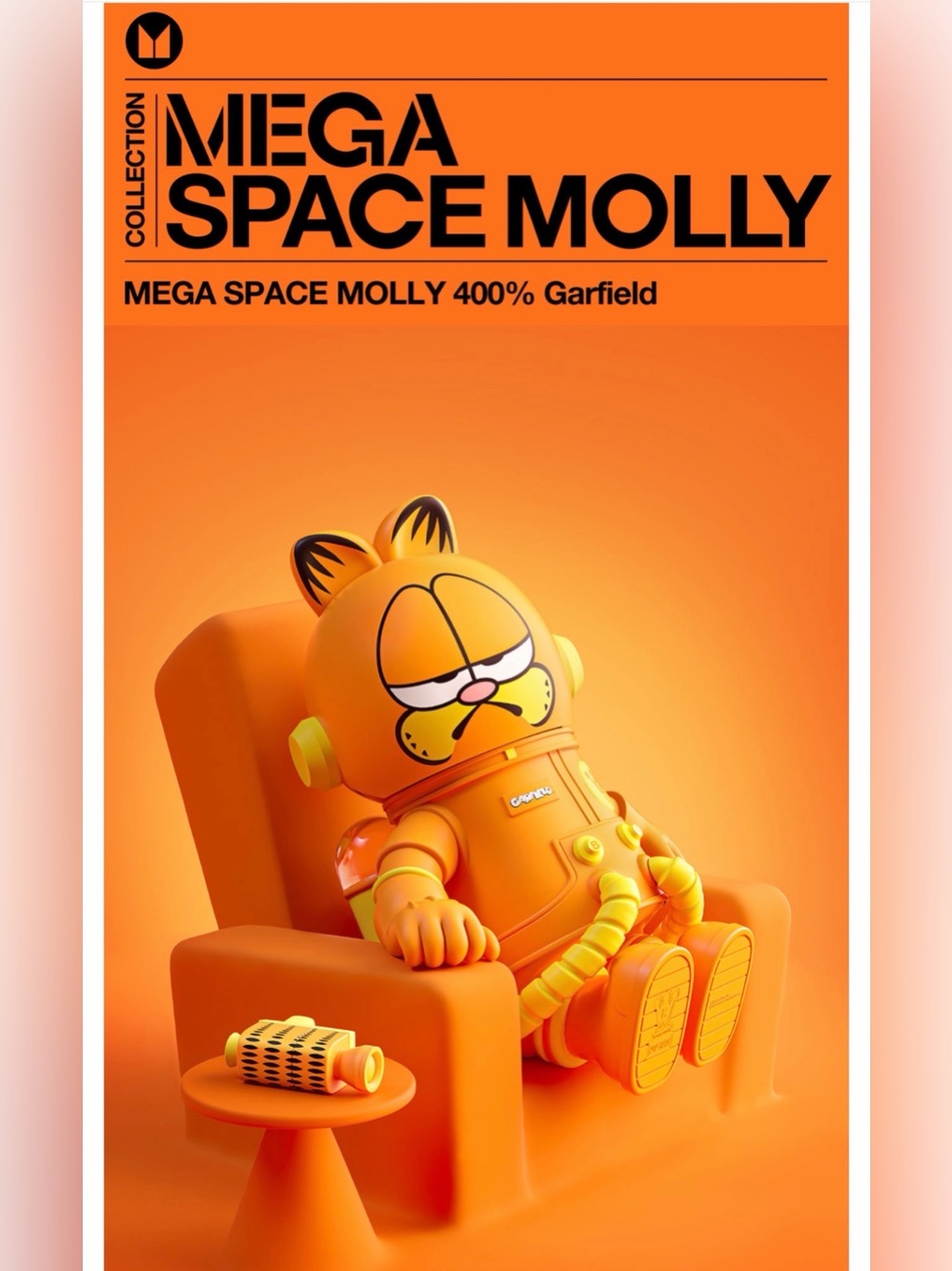 Authentic MEGA SPACE MOLLY 400% Garfield Blind Box - Factory Sealed